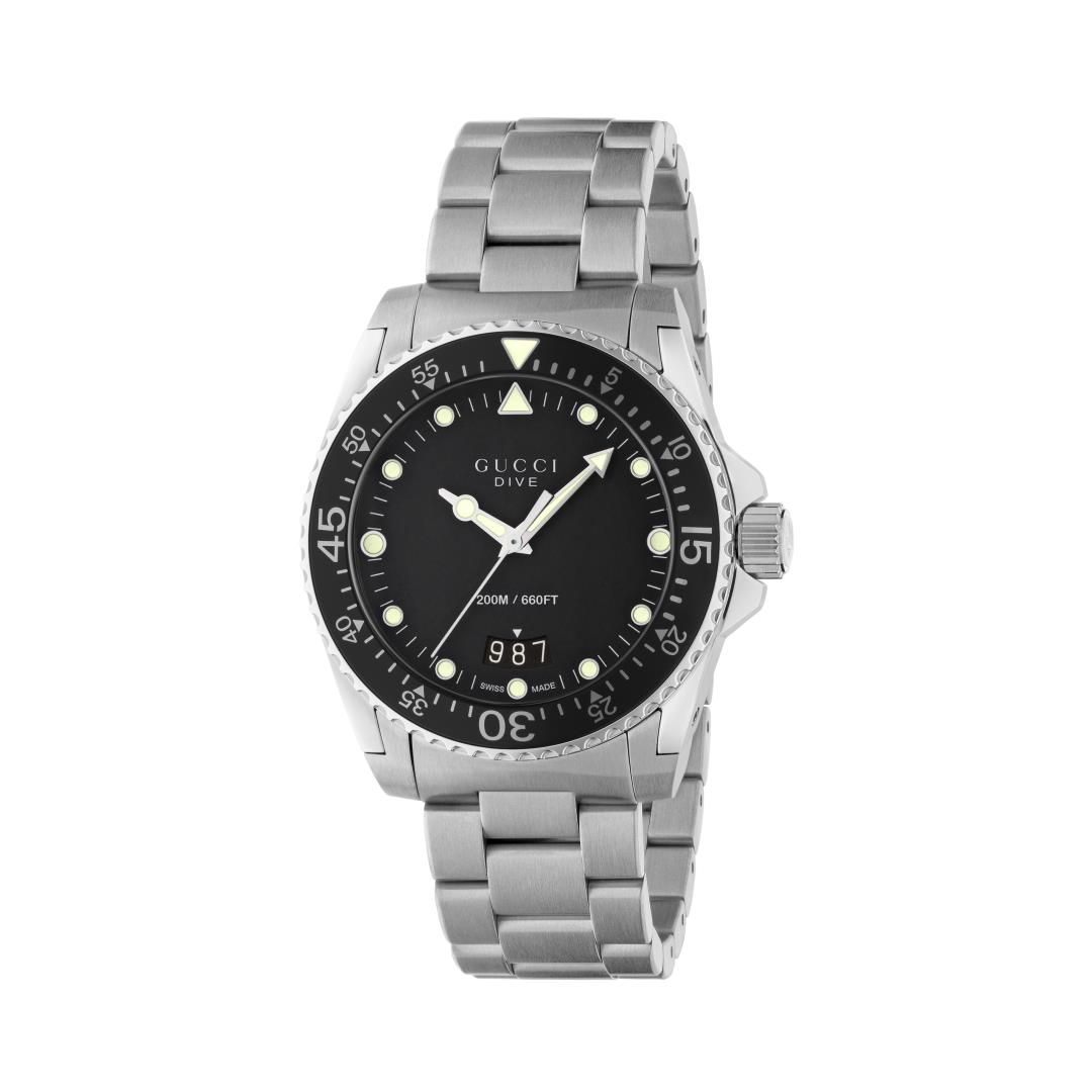 Gucci Dive Stainless Steel Quartz Watch Ya136301b -korean beauty