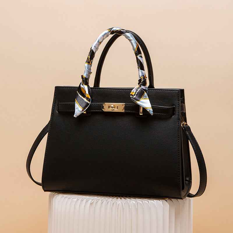 Top Handle Leather Handbag