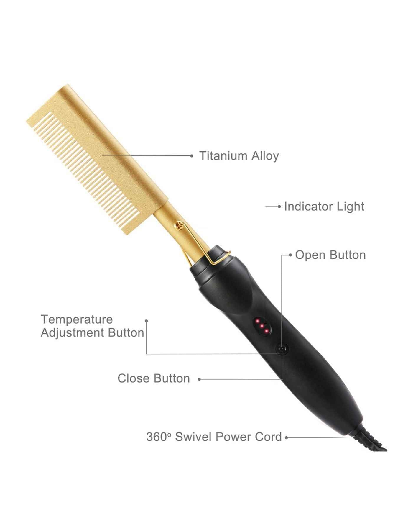 Heated Hair Straightening Comb