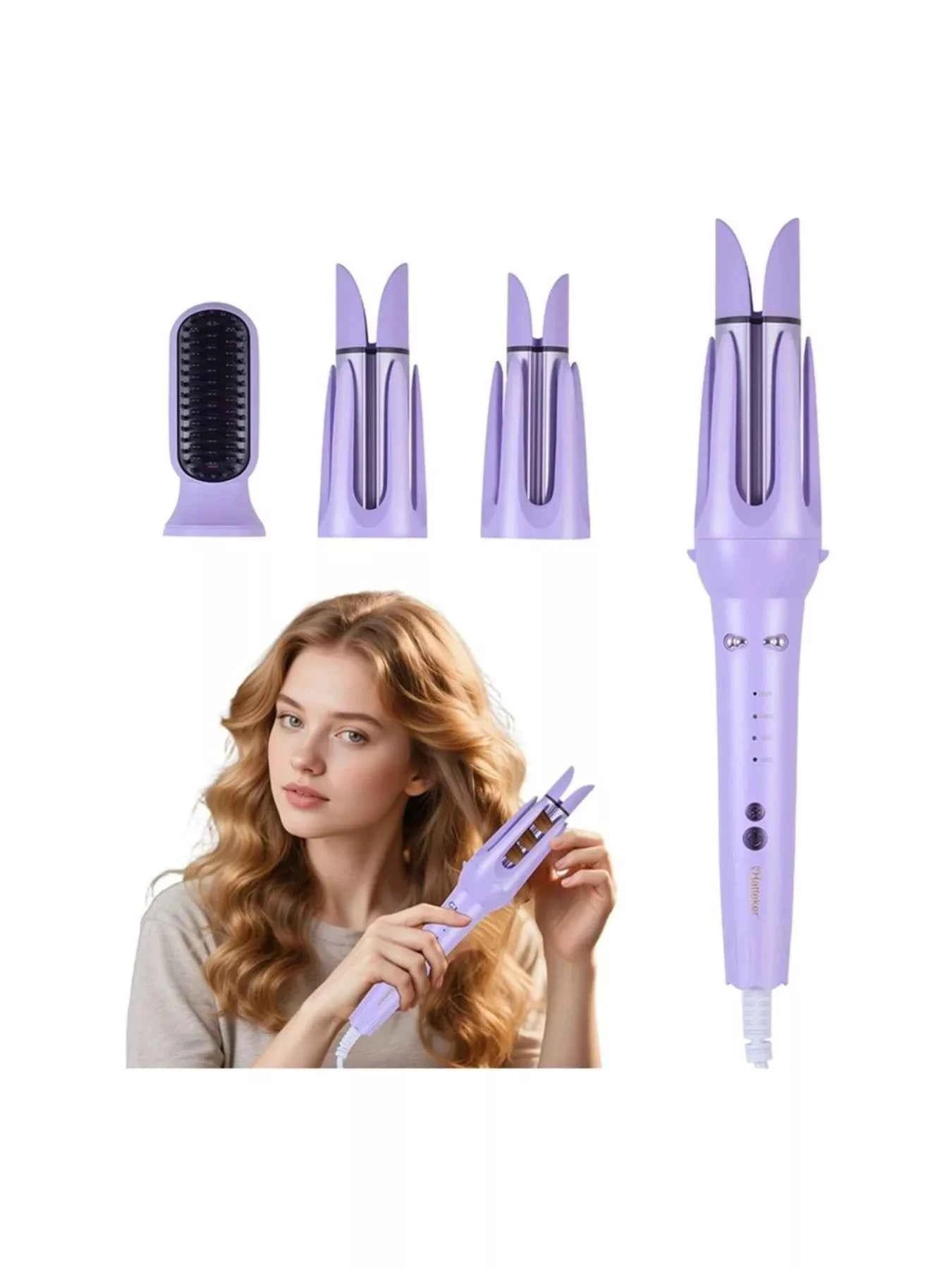 2-in-1 Automatic Rotating Ceramic Curling Iron