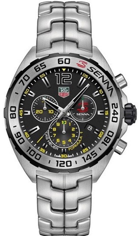 Tag Heuer Formula 1 Senna Limited Edition Chronograph Black Dial Silver Steel Strap Watch For Men Caz1013 Ba0883 -korean beauty