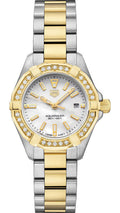 Tag Heuer Aquaracer Diamonds Mother Of Pearl Dial Two Tone Steel Strap Watch For Women Wbd1421 Bb0321 -korean beauty