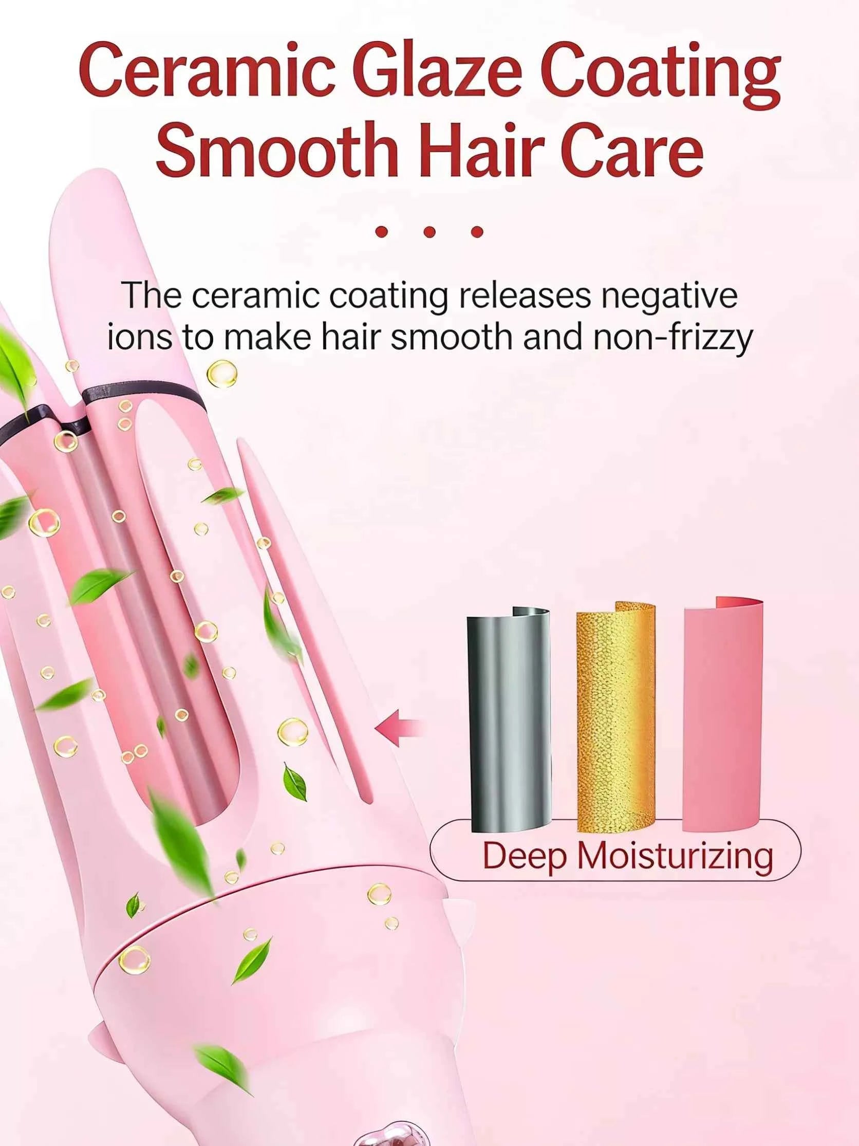 2-in-1 Automatic Rotating Ceramic Curling Iron