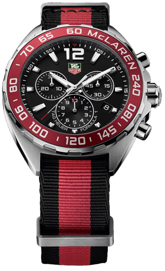 Tag Heuer Formula 1 Mclaren Limited Edition Quartz Chronograph Black Dial Two Tone Nato Strap Watch For Men Caz1112 Fc8188 -korean beauty