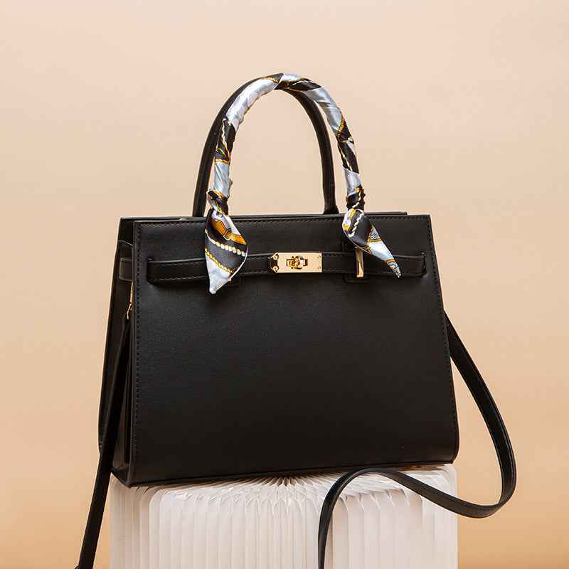 Top Handle Leather Handbag