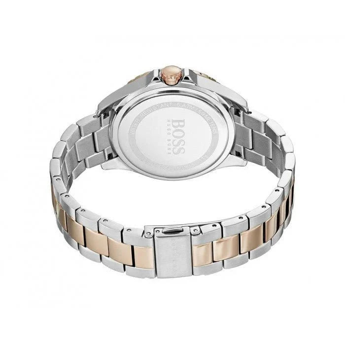 Hugo Boss Womens 1502446 Praise Two Tone Stainless Steel Watch With Rose Gold Accents -korean beauty