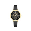 Hugo Boss Womens 1502601 Symphony Gold Tone And Black Mesh Bracelet Watch -korean beauty
