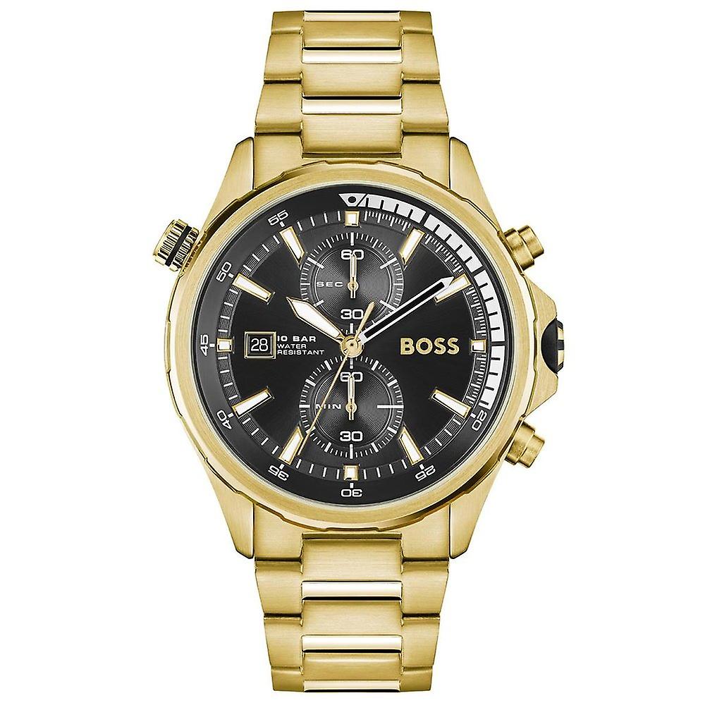 Hugo Boss Mens 1513932 Chronograph Gold Tone Stainless Steel Watch -korean beauty