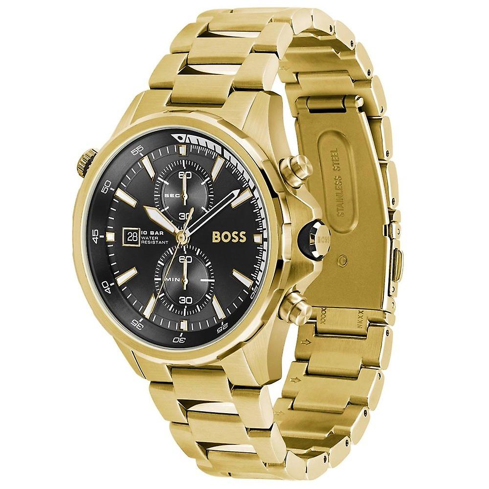 Hugo Boss Mens 1513932 Chronograph Gold Tone Stainless Steel Watch -korean beauty