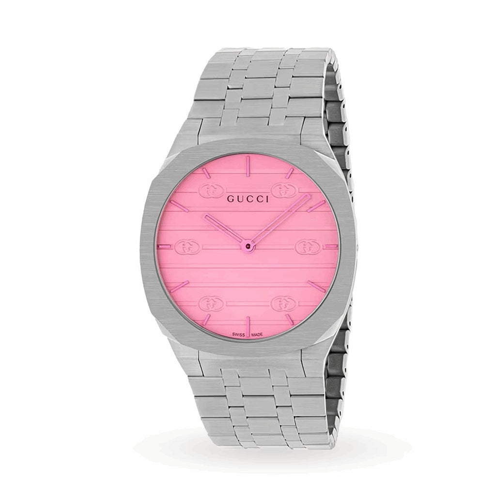 Gucci 25h Watch 38mm In Steel Ya163410 -korean beauty
