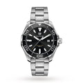 Tag Heuer Aquaracer Quartz Black Dial Stainless Steel Mens Watch Way101a Ba0746 -korean beauty
