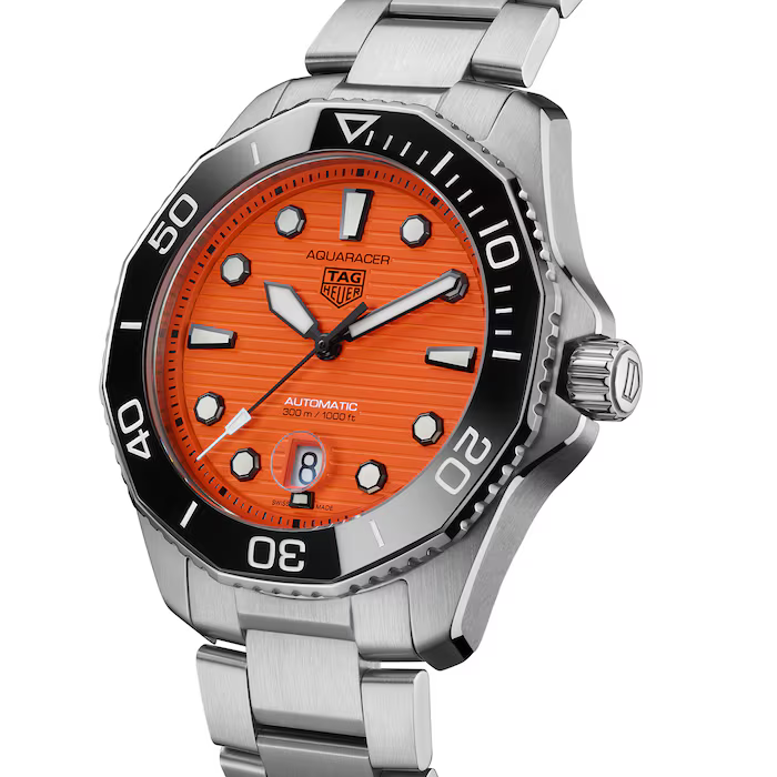 Tag Heuer Aquaracer Professional 300 43mm Orange Diver Mens Watch -korean beauty