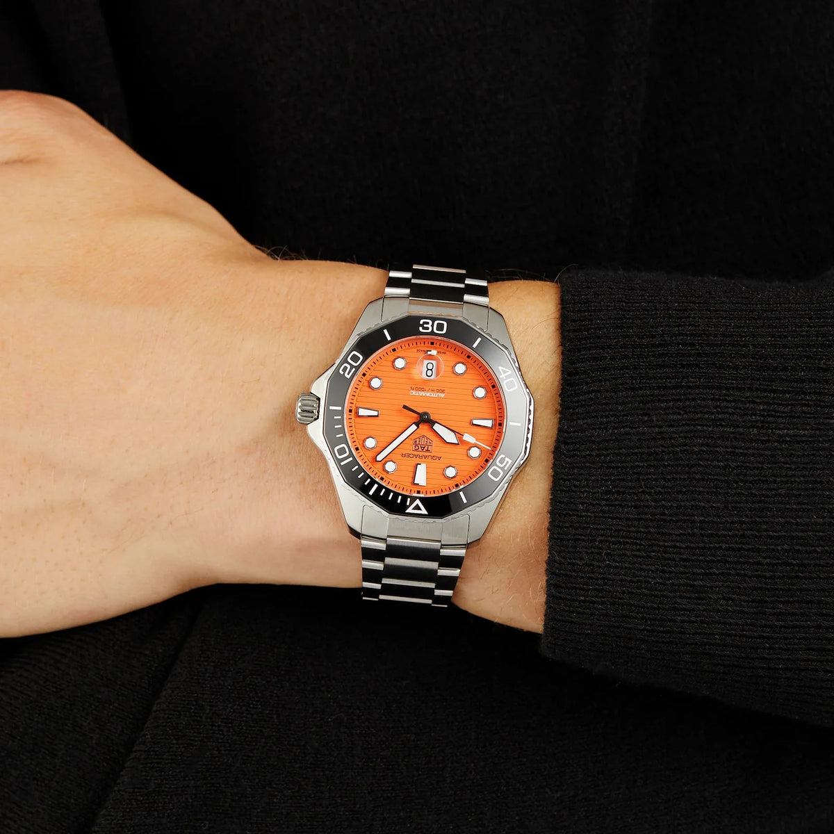 Tag Heuer Aquaracer Professional 300 43mm Orange Diver Mens Watch -korean beauty