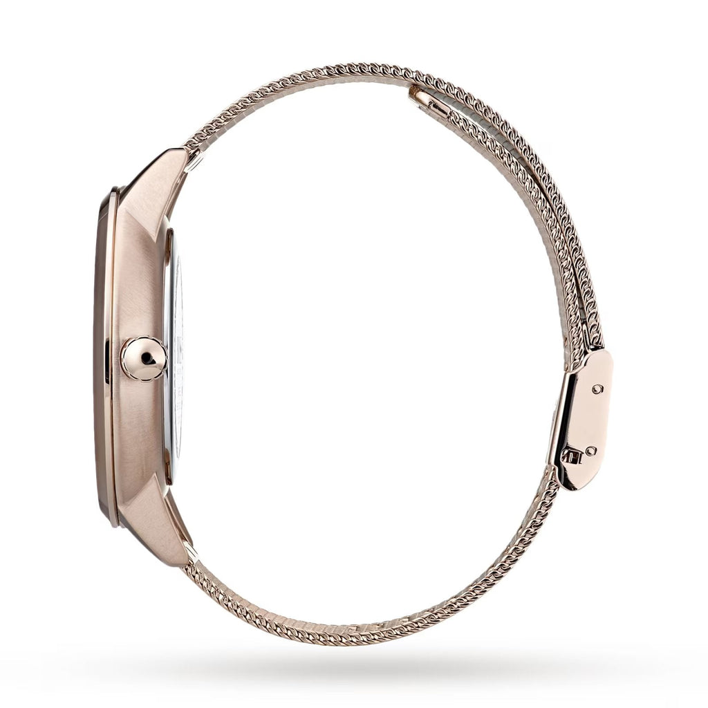 Hugo Boss Womens 1502424 Symphony Gold Tone Mesh Bracelet Watch -korean beauty