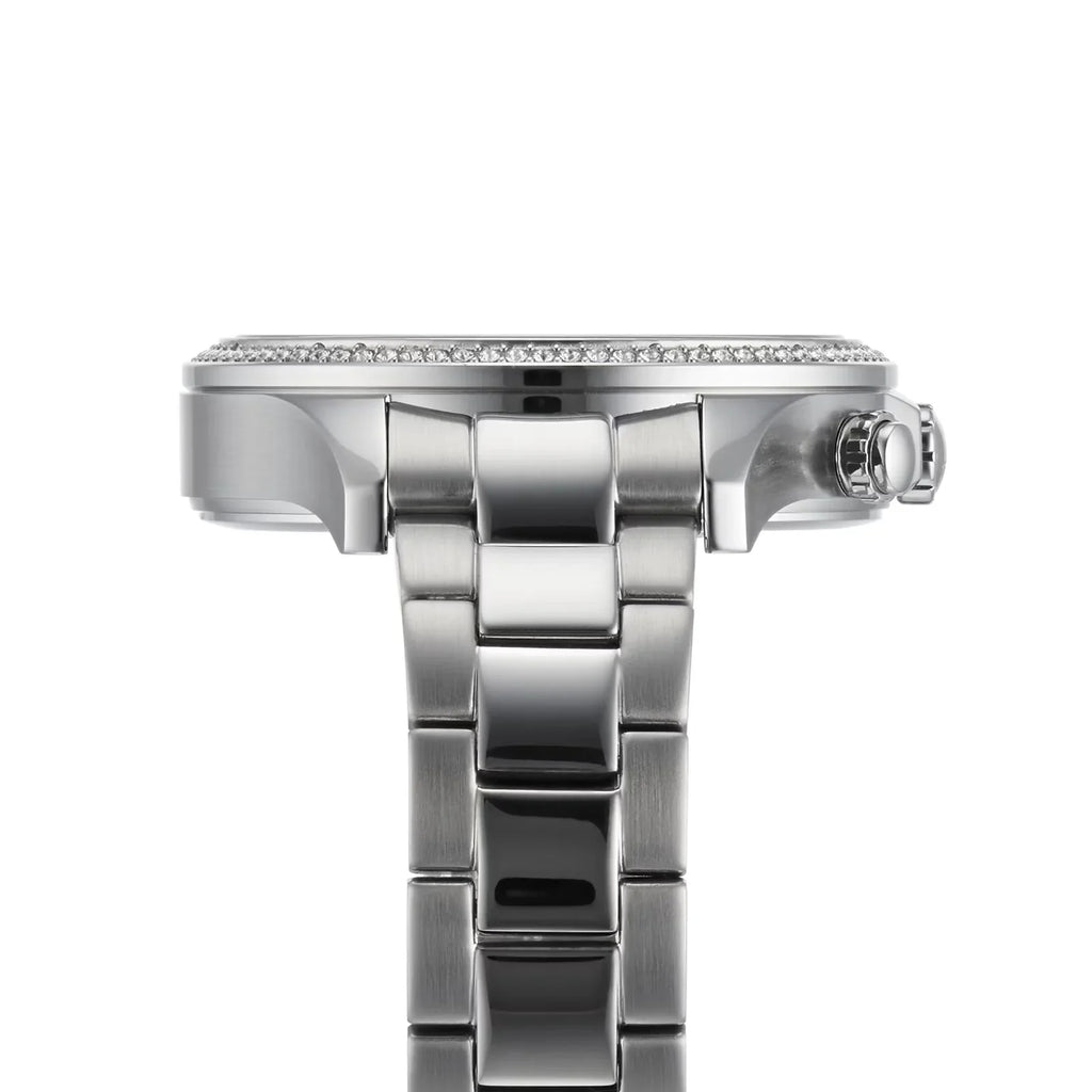 Hugo Boss Womens 1502565 Pandora Silver Tone Stainless Steel Watch With Rose Gold Dial -korean beauty