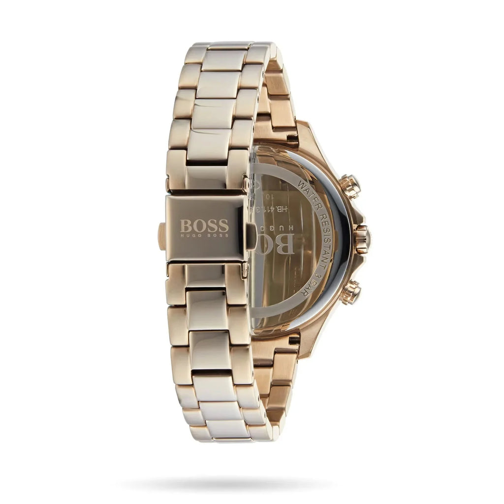 Hugo Boss Womens 1502566 Pandora Gold Tone Stainless Steel Watch With Blue Dial -korean beauty