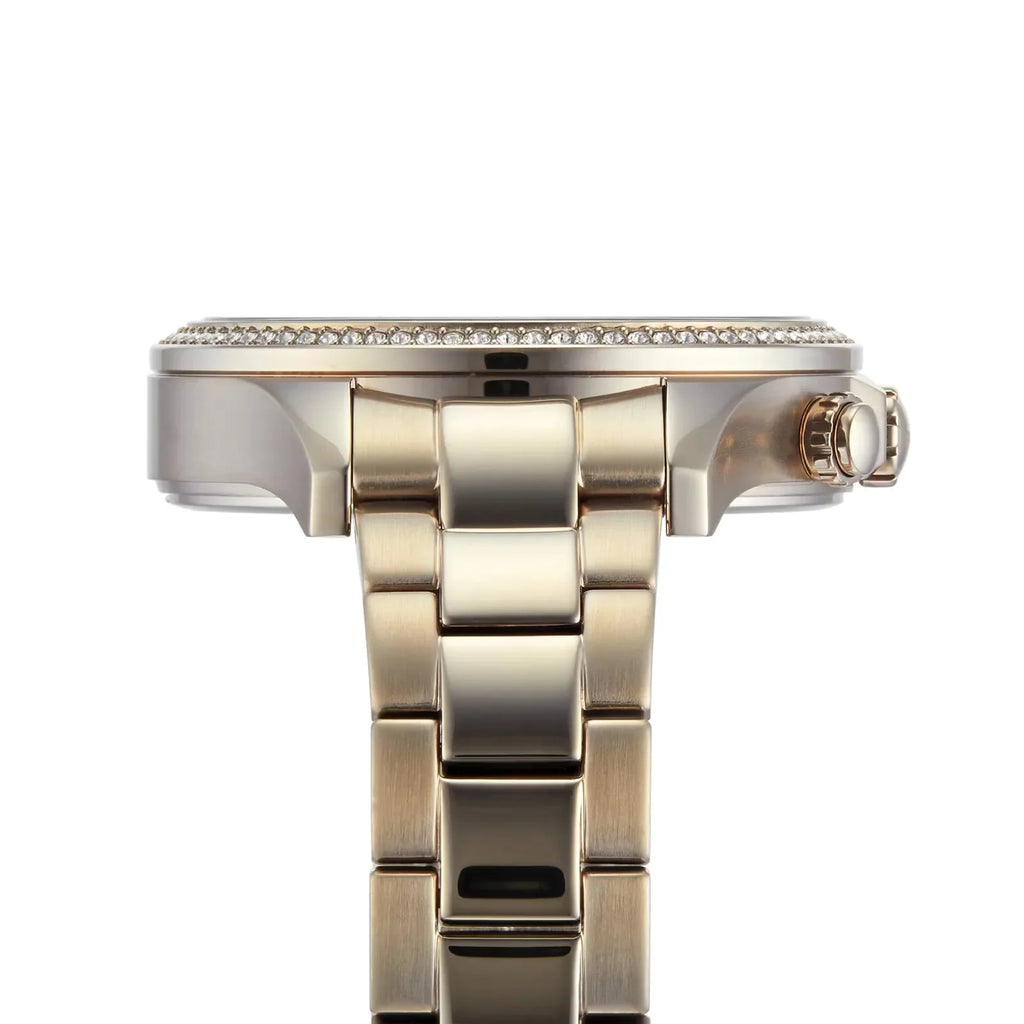 Hugo Boss Womens 1502566 Pandora Gold Tone Stainless Steel Watch With Blue Dial -korean beauty