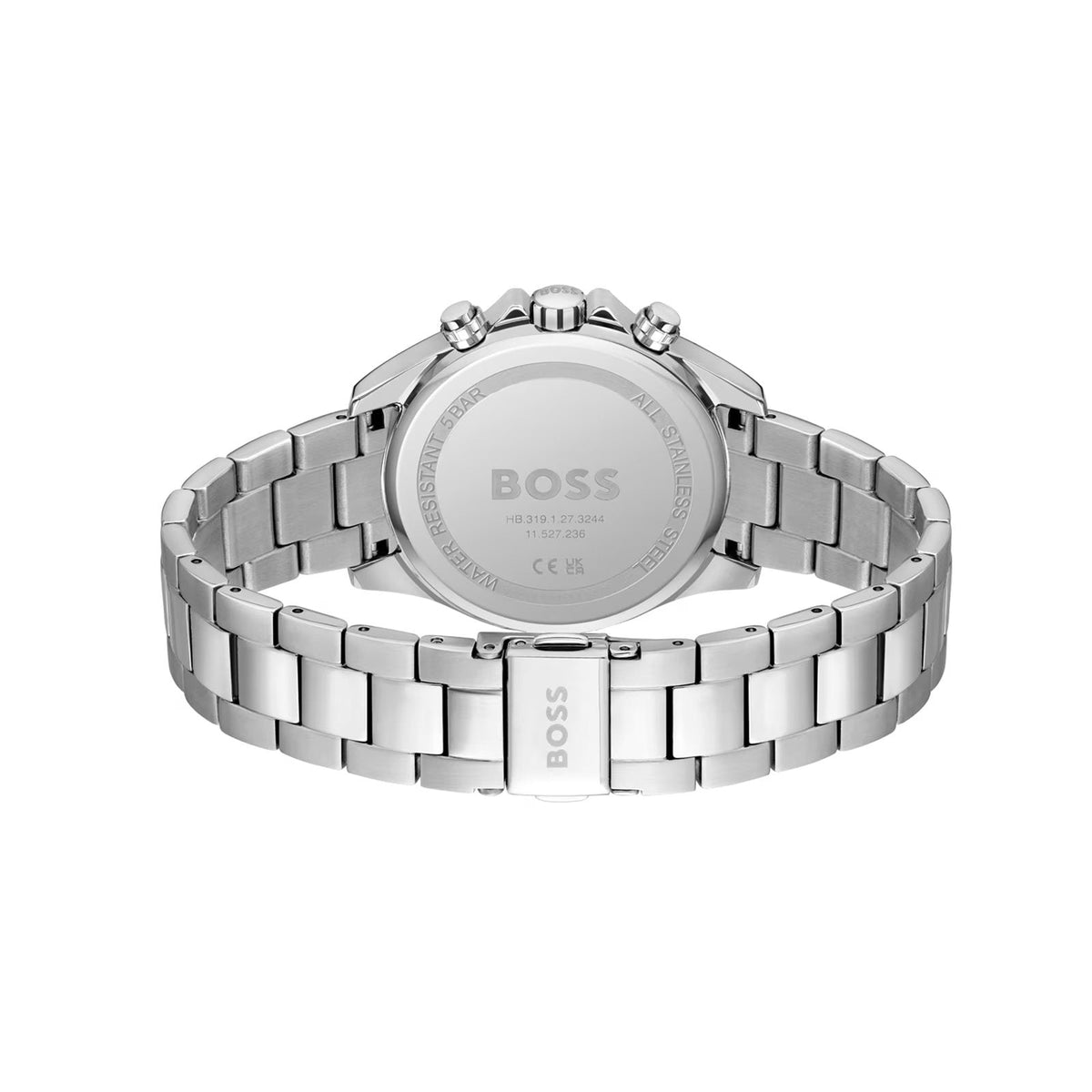 Hugo Boss Mens 1502616 Chronograph Stainless Steel Watch With Silver Dial -korean beauty