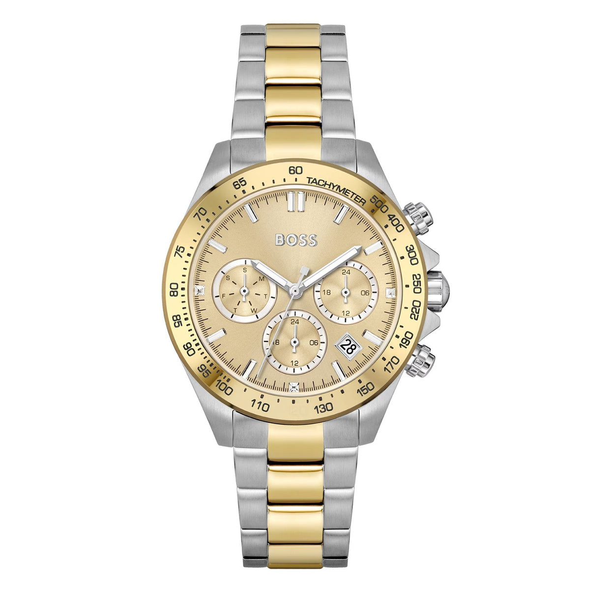 Hugo Boss Womens 1502618 Novia Gold Tone Stainless Steel Watch -korean beauty