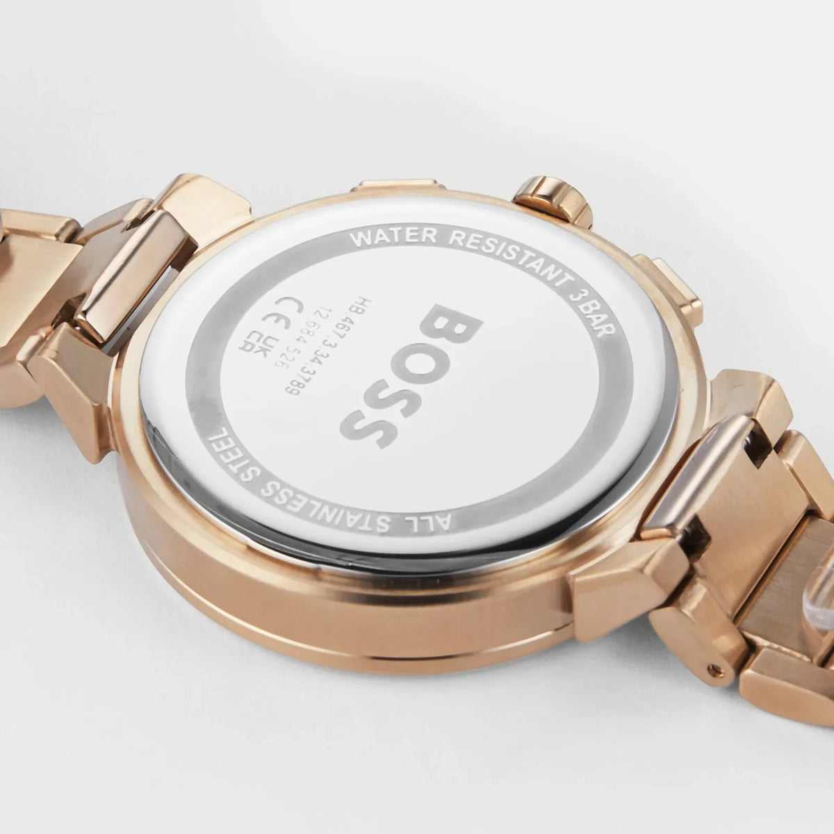 Hugo Boss Womens 1502592 Pandora Gold Tone Stainless Steel Watch With Black Dial -korean beauty
