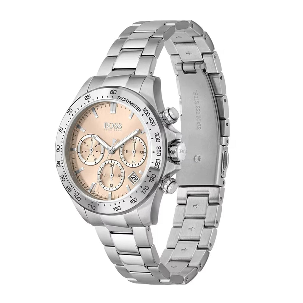 Hugo Boss Womens 1502615 Novia Stainless Steel Watch With Champagne Dial -korean beauty