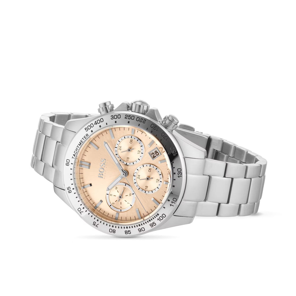 Hugo Boss Womens 1502615 Novia Stainless Steel Watch With Champagne Dial -korean beauty