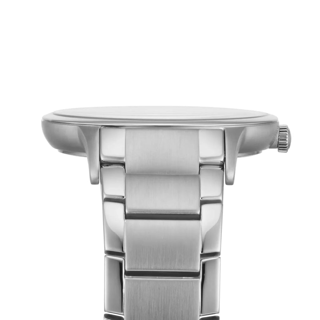 Emporio Armani Mens Ar11180 Silver Tone Stainless Steel Watch With Blue Dial -korean beauty