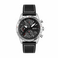 Hugo Boss Mens 1513853 Chronograph Pilot Edition Watch With Black Leather Strap -korean beauty