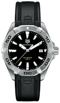 Tag Heuer Aquaracer Quartz Black Dial Black Rubber Strap Watch For Men Wbd1110 Ft8021 -korean beauty