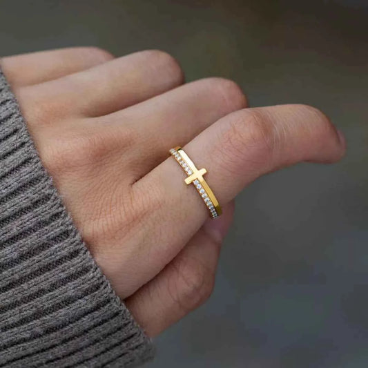 925 Sterling Silver Cross Ring