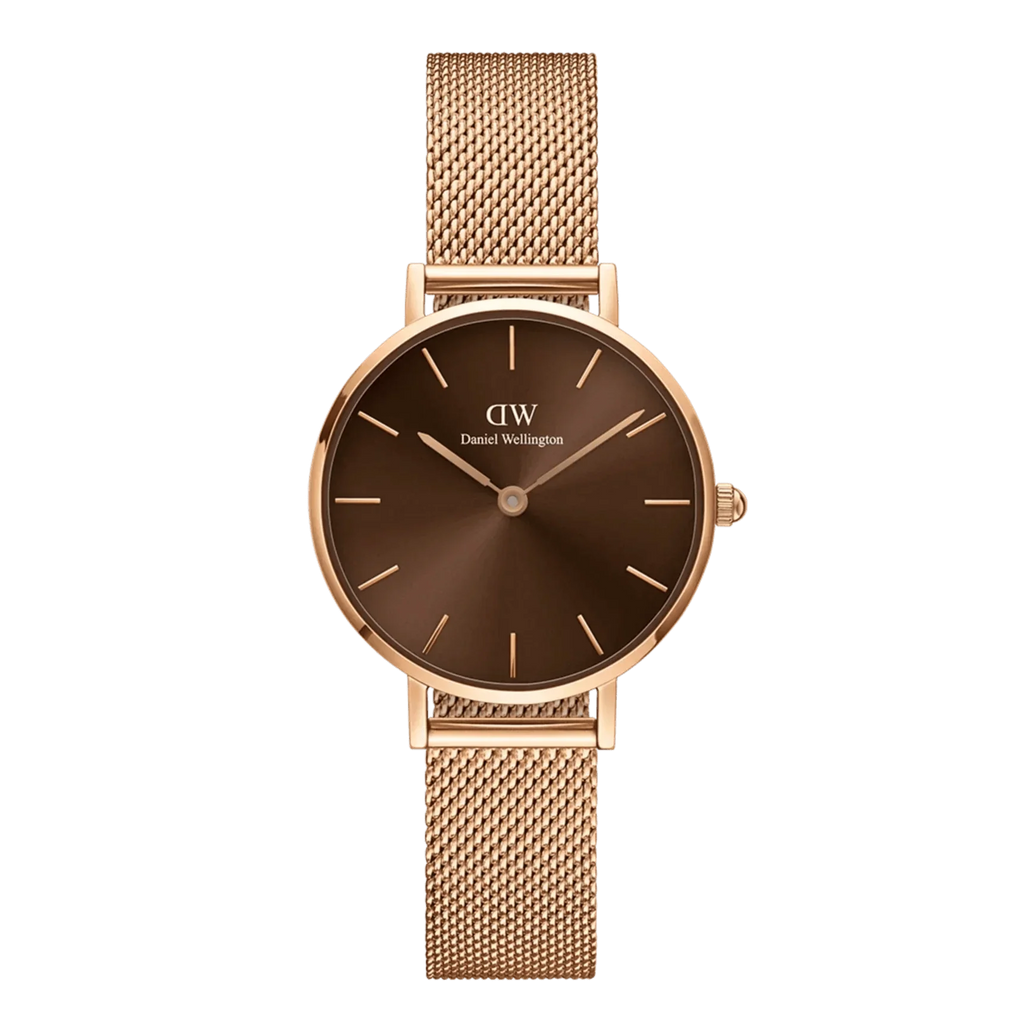 Daniel Wellington Ladies Rose Gold Petite Amber Watch Dw00100477 -korean beauty