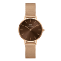 Daniel Wellington Ladies Rose Gold Petite Amber Watch Dw00100477 -korean beauty