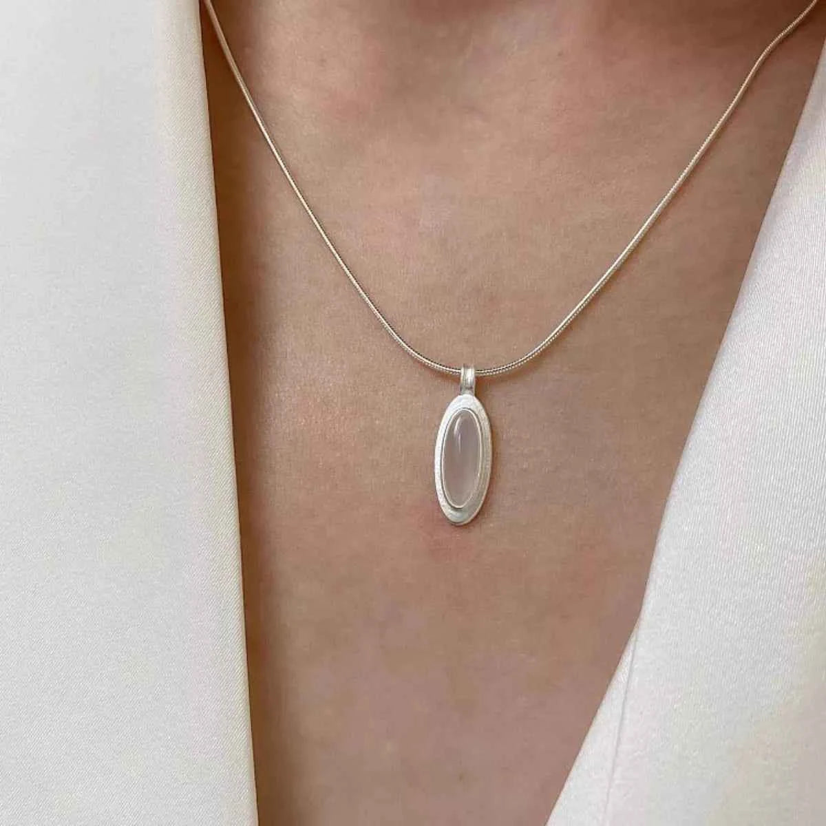 925 Sterling Silver Geometric Pendant Necklace