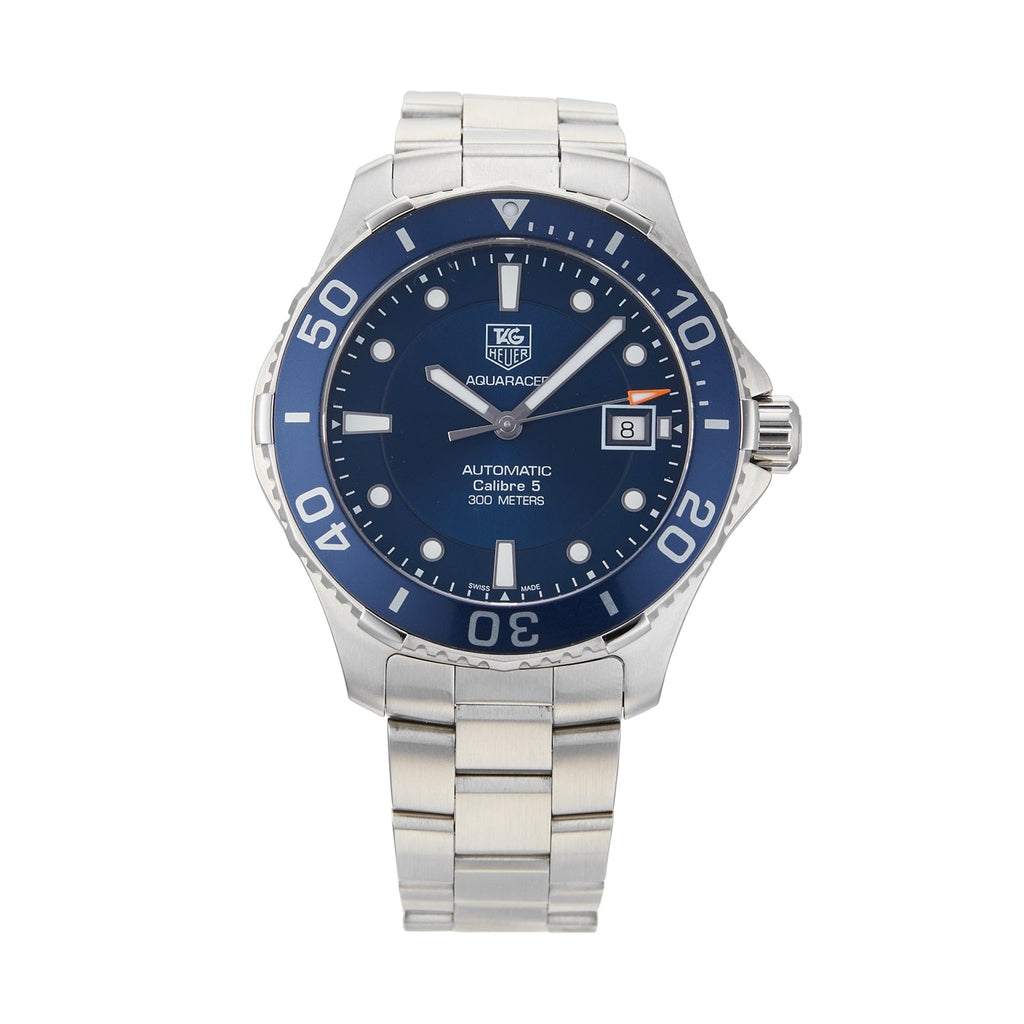 Tag Heuer Aquaracer Caliber 5 Automatic Blue Dial Silver Steel Strap Watch For Men Wan2111 Ba0822 -korean beauty