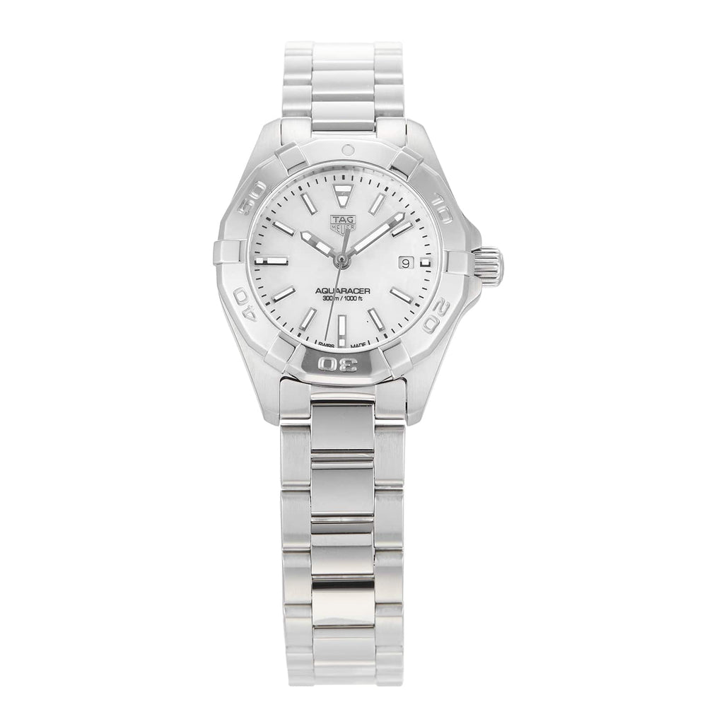 Tag Heuer Aquaracer Quartz Mother Of Pearl White Dial Silver Steel Strap Watch For Women Wbd1411 Ba0741 -korean beauty