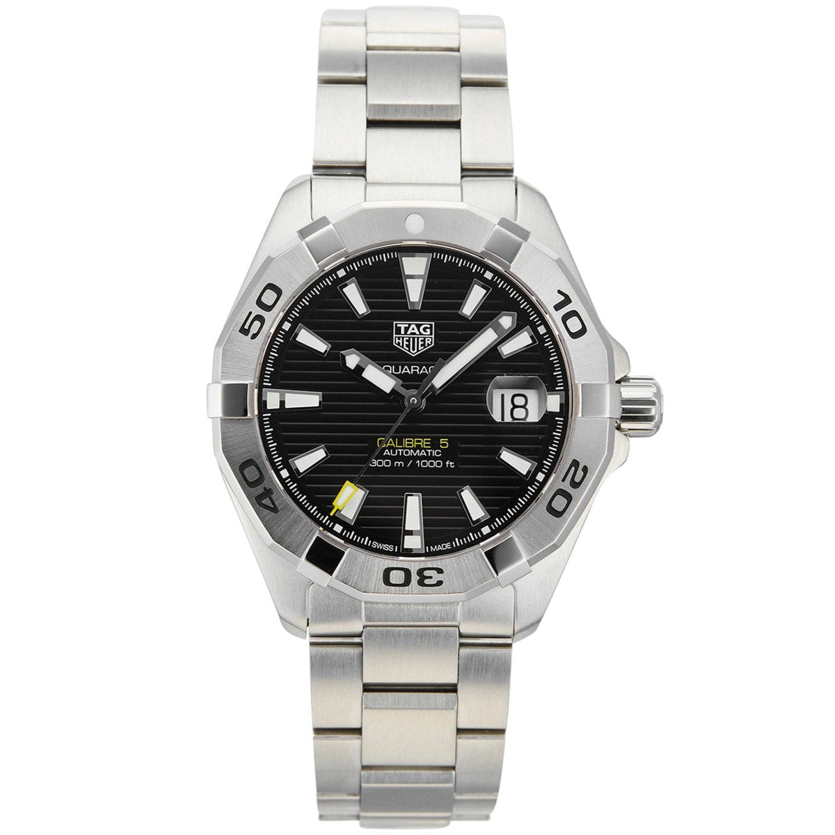 Tag Heuer Aquaracer Automatic Caliber 5 Black Dial Silver Steel Strap Watch For Men Wbd2110 Ba0928 -korean beauty