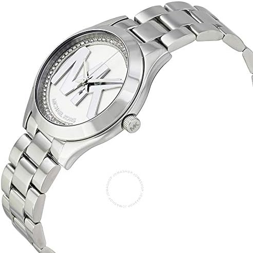 Michael Kors Mk3548 Ladies Mini Slim Runway Silver Watch -korean beauty