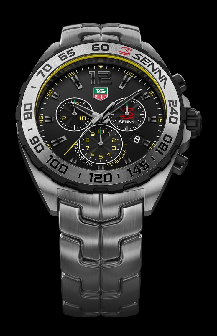 Tag Heuer Formula 1 Senna Limited Edition Chronograph Black Dial Silver Steel Strap Watch For Men Caz1013 Ba0883 -korean beauty