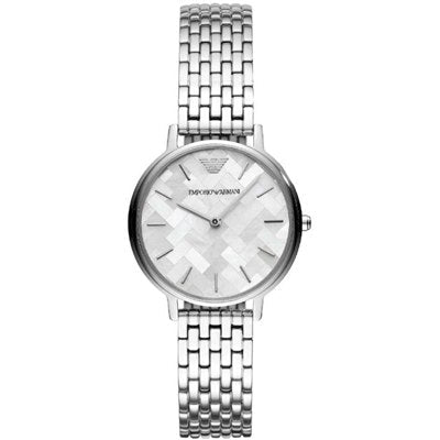 Emporio Armani Mother Of Pearl Dial Silver Steel Strap Watch For Women Ar11112 -korean beauty