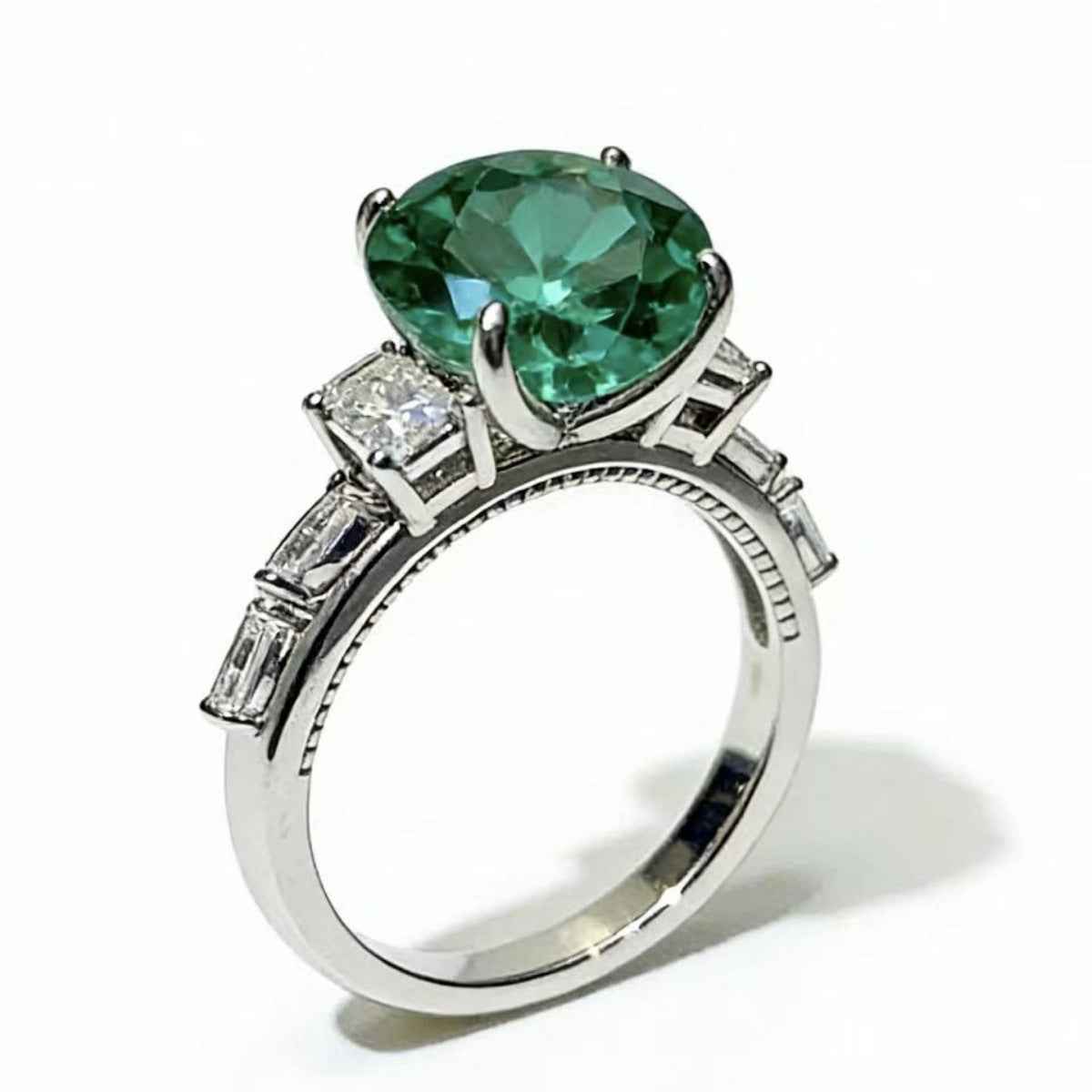 8 Carat Moissanite 925 Sterling Silver Ring