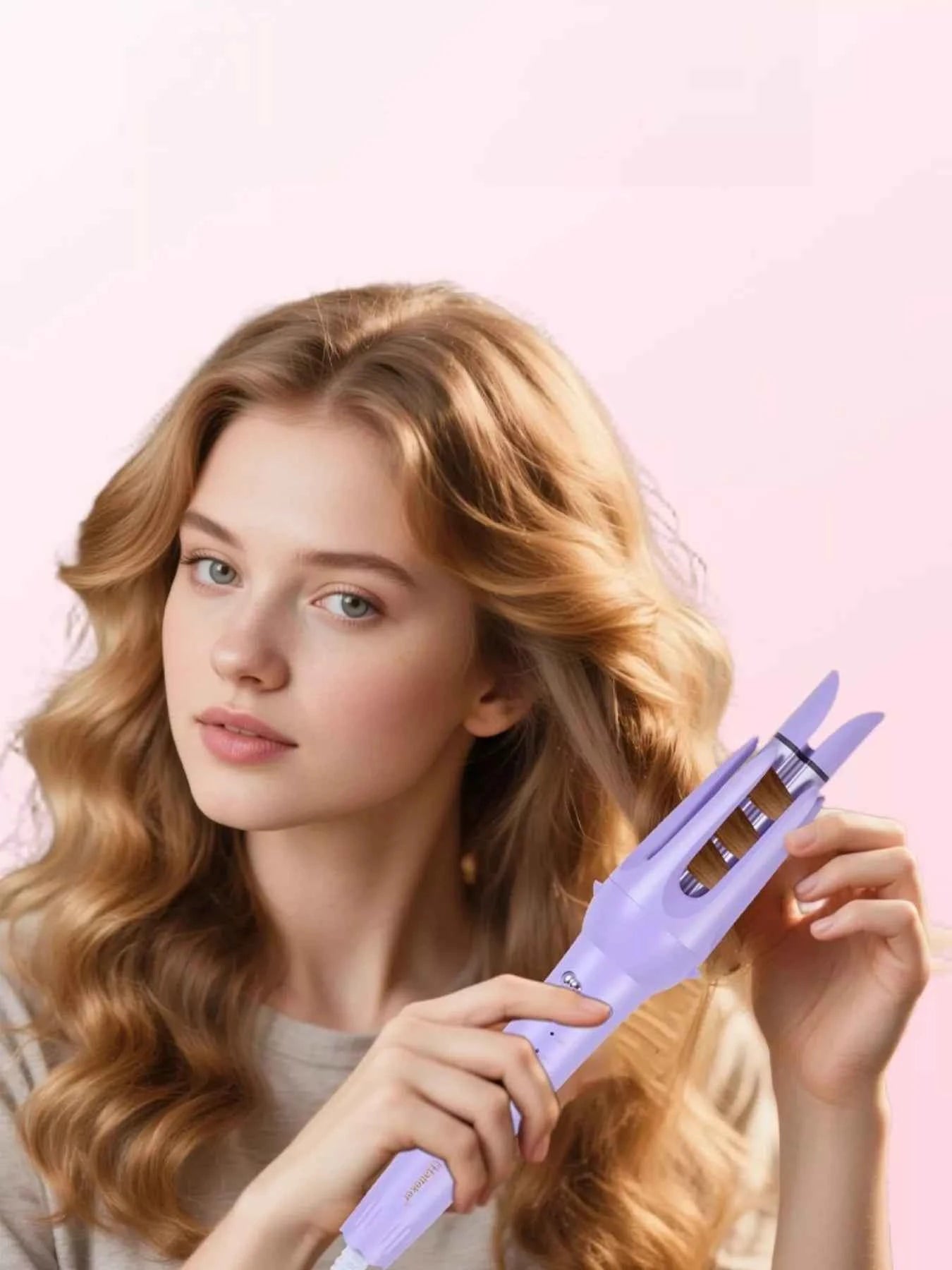 2-in-1 Automatic Rotating Ceramic Curling Iron