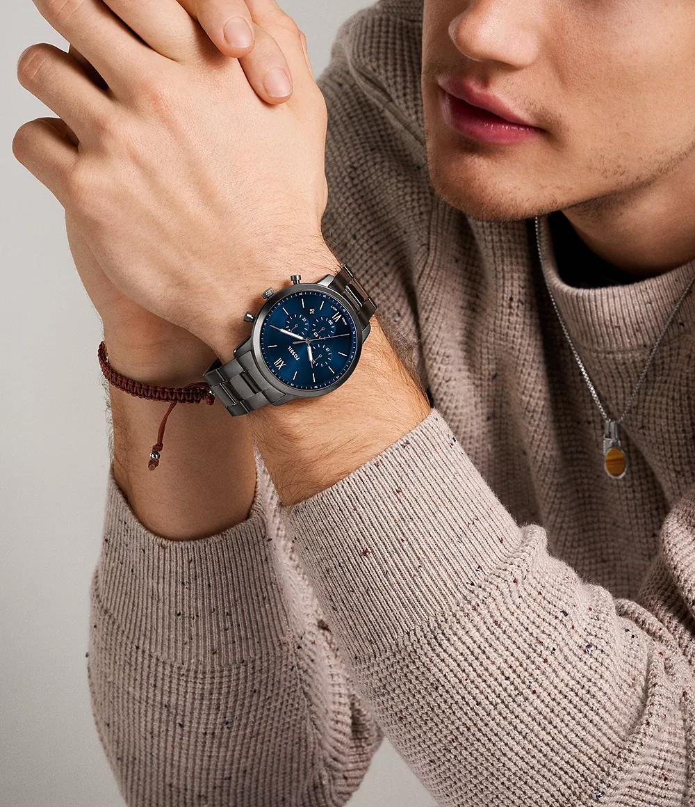 Fossil Watch Neutra Chronograph Smoke Fs6111 -korean beauty