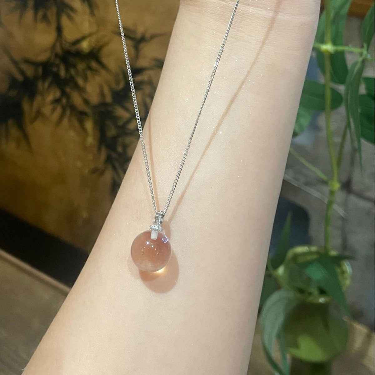 Crystal Ball Pendant Necklace