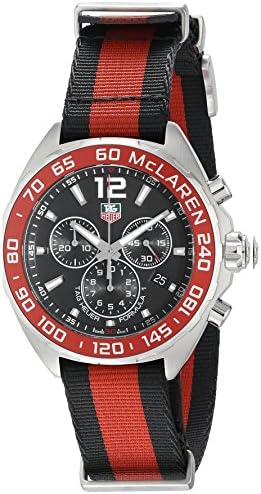Tag Heuer Formula 1 Mclaren Limited Edition Quartz Chronograph Black Dial Two Tone Nato Strap Watch For Men Caz1112 Fc8188 -korean beauty