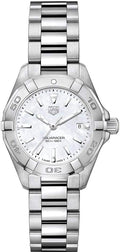 Tag Heuer Aquaracer Quartz Mother Of Pearl White Dial Silver Steel Strap Watch For Women Wbd1411 Ba0741 -korean beauty