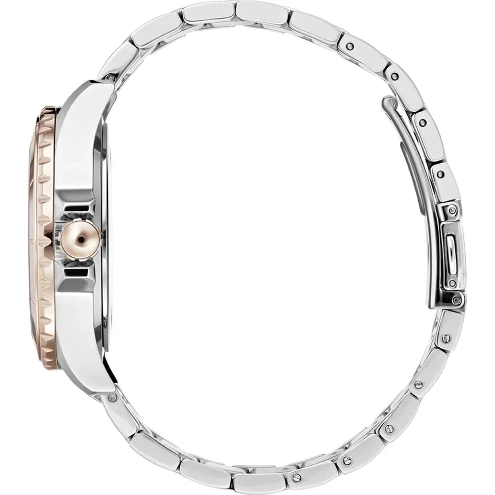 Hugo Boss Womens 1502446 Praise Two Tone Stainless Steel Watch With Rose Gold Accents -korean beauty