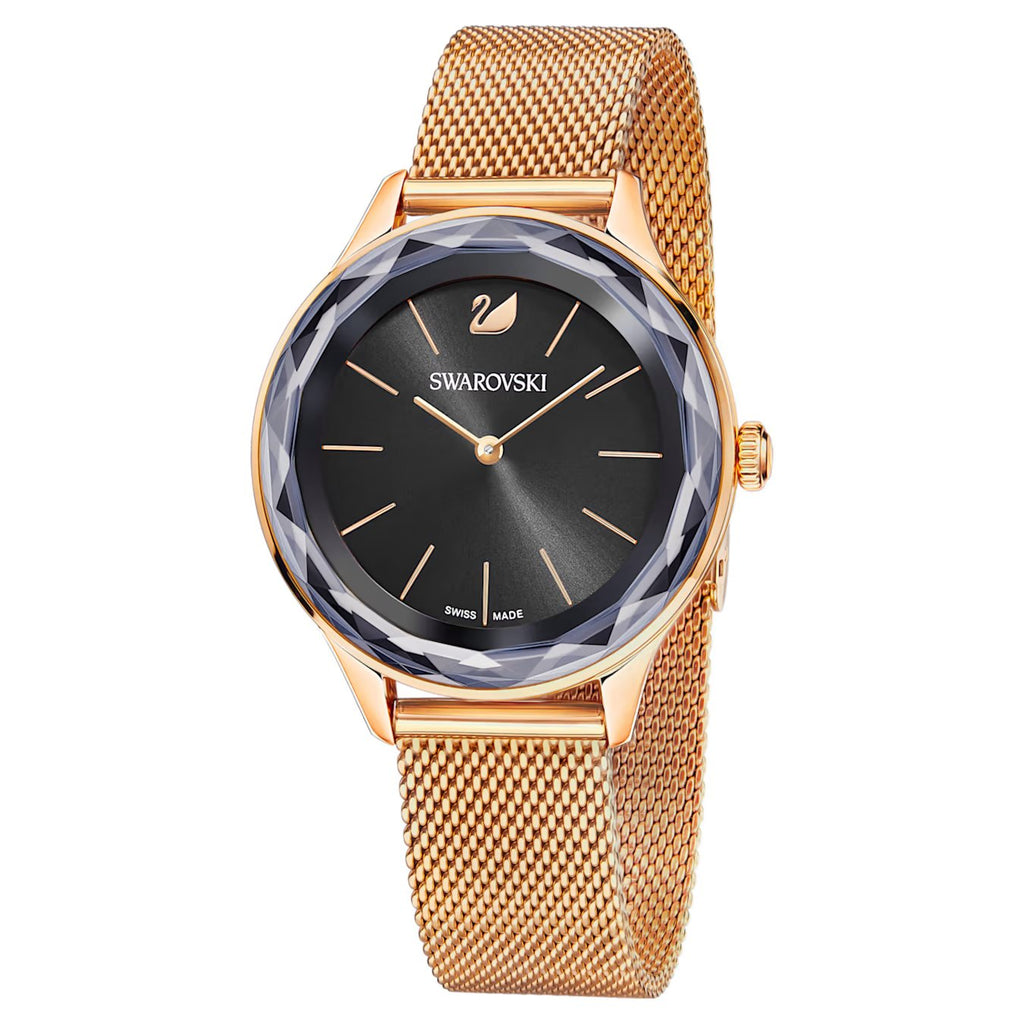 Swarovski Watch Octea Nova Mini Rose Gold Black 5430424 -korean beauty