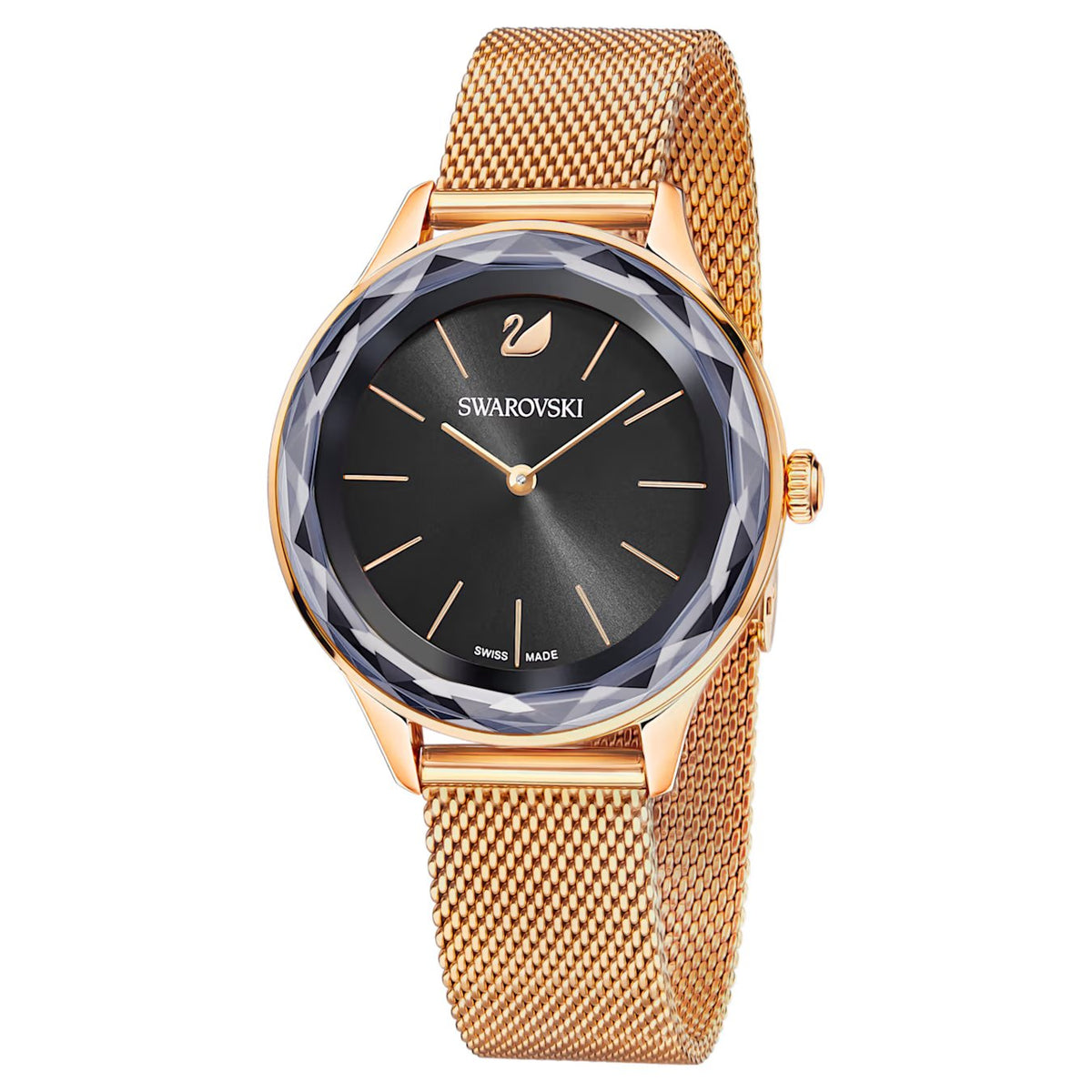 Swarovski Watch Octea Nova Mini Rose Gold Black 5430424 -korean beauty