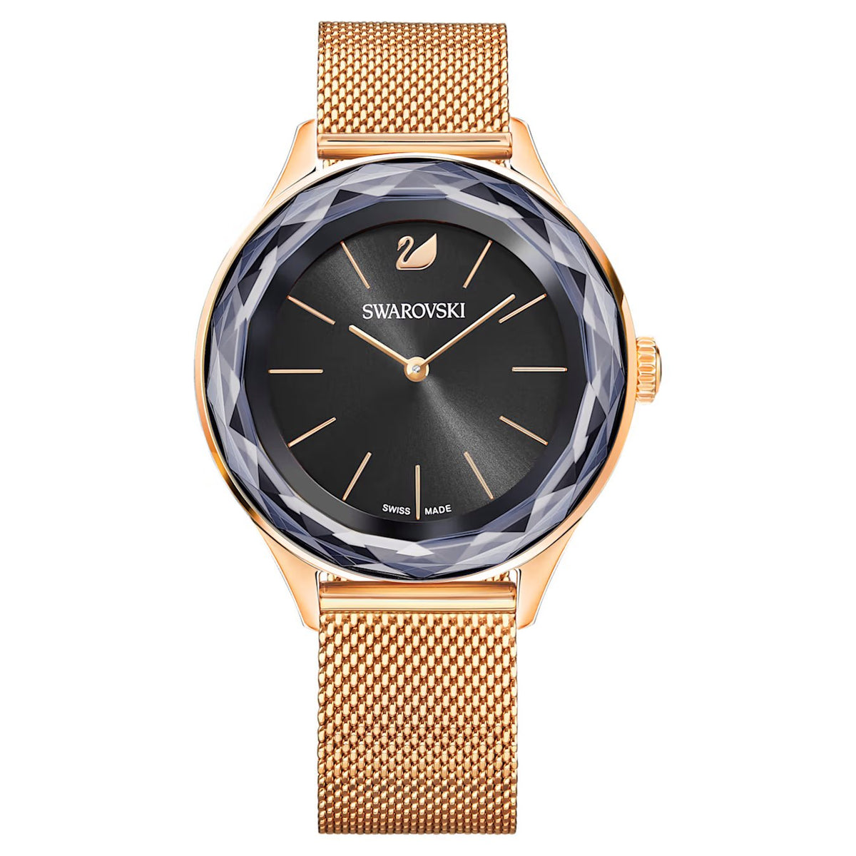 Swarovski Watch Octea Nova Mini Rose Gold Black 5430424 -korean beauty