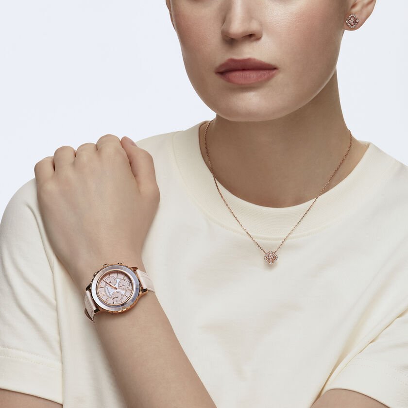 Swarovski Octea Lux 39mm Rose Gold Watch 5452501 -korean beauty